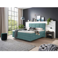 BOXSPRINGBETT 160/200 cm  in Petrol  - Chromfarben/Petrol, KONVENTIONELL, Kunststoff/Textil (160/200cm) - Voleo