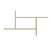 WANDREGAL 99/55,6/14,6 cm  - Eichefarben, Design, Holzwerkstoff (99/55,6/14,6cm) - MID.YOU