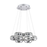 Lustră Led  - culoare inox, Basics, sticlă/metal (48cm)