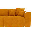 ECKSOFA  in Samt Gelb  195/293 cm  - Chromfarben/Gelb, KONVENTIONELL, Kunststoff/Textil (195/293cm) - Carryhome