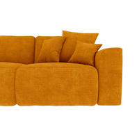 ECKSOFA in Samt Gelb  195/293 cm  - Chromfarben/Gelb, KONVENTIONELL, Kunststoff/Textil (195/293cm) - Carryhome