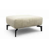 HOCKER in Textil Naturfarben  - Schwarz/Naturfarben, Design, Textil/Metall (90/70/46cm) - SENSOO