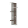 BÜCHERWAND  37/141/24 cm Weiss, Mokka  - Weiss/Mokka, Design, Holzwerkstoff (37/141/24cm) - Livetastic