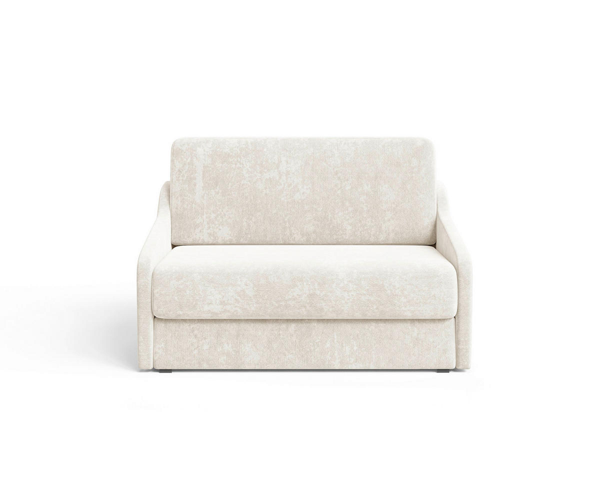 SCHLAFSOFA Creme  - Creme/Schwarz, Design, Kunststoff/Textil (136/86/113cm) - MID.YOU