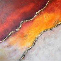 ÖLGEMÄLDE Abstraktes 80/80 cm  - Multicolor, KONVENTIONELL, Holzwerkstoff/Textil (80/80cm) - Monee