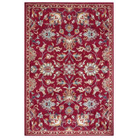 FLACHWEBETEPPICH 57/90 cm Luxor Multicolor, Rot  - Rot/Multicolor, Design, Kunststoff/Textil (57/90cm)