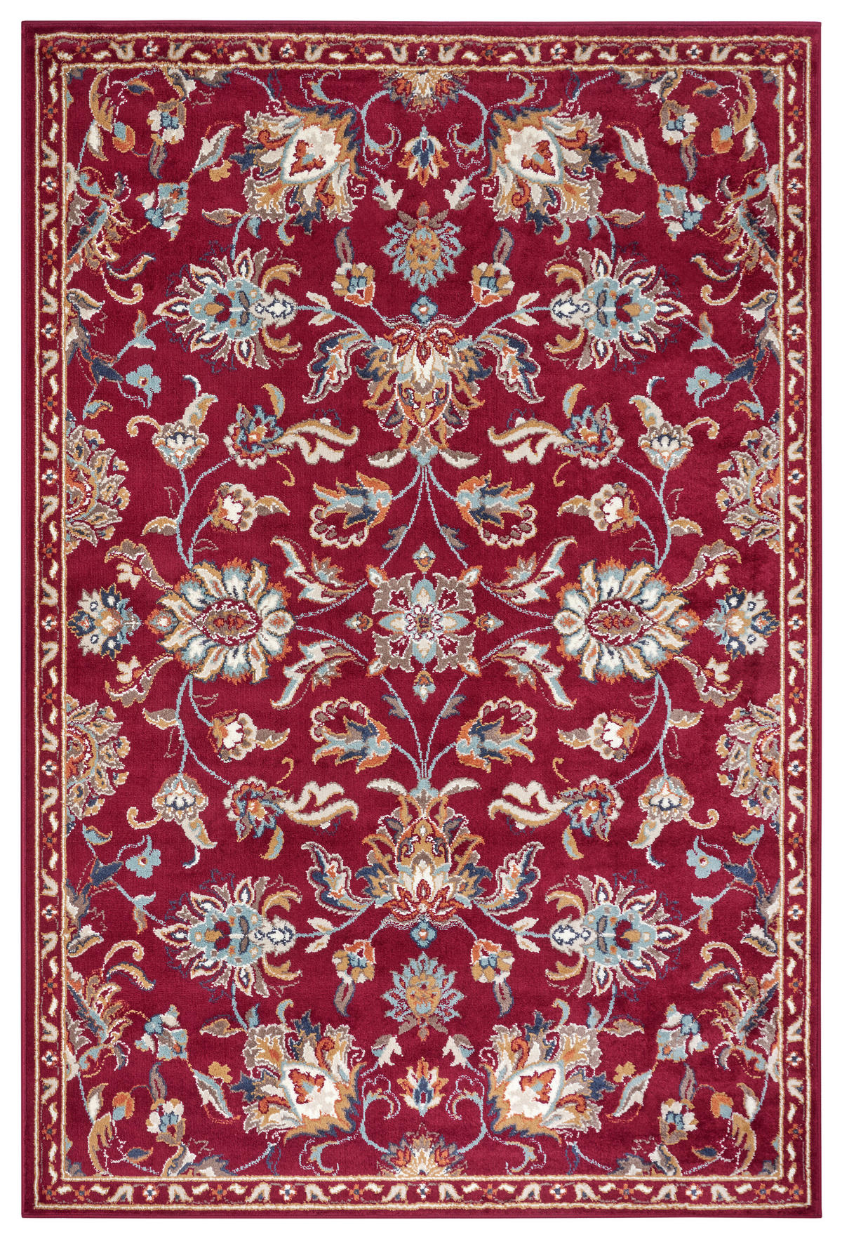 FLACHWEBETEPPICH 57/90 cm Luxor Multicolor, Rot  - Rot/Multicolor, Design, Kunststoff/Textil (57/90cm)