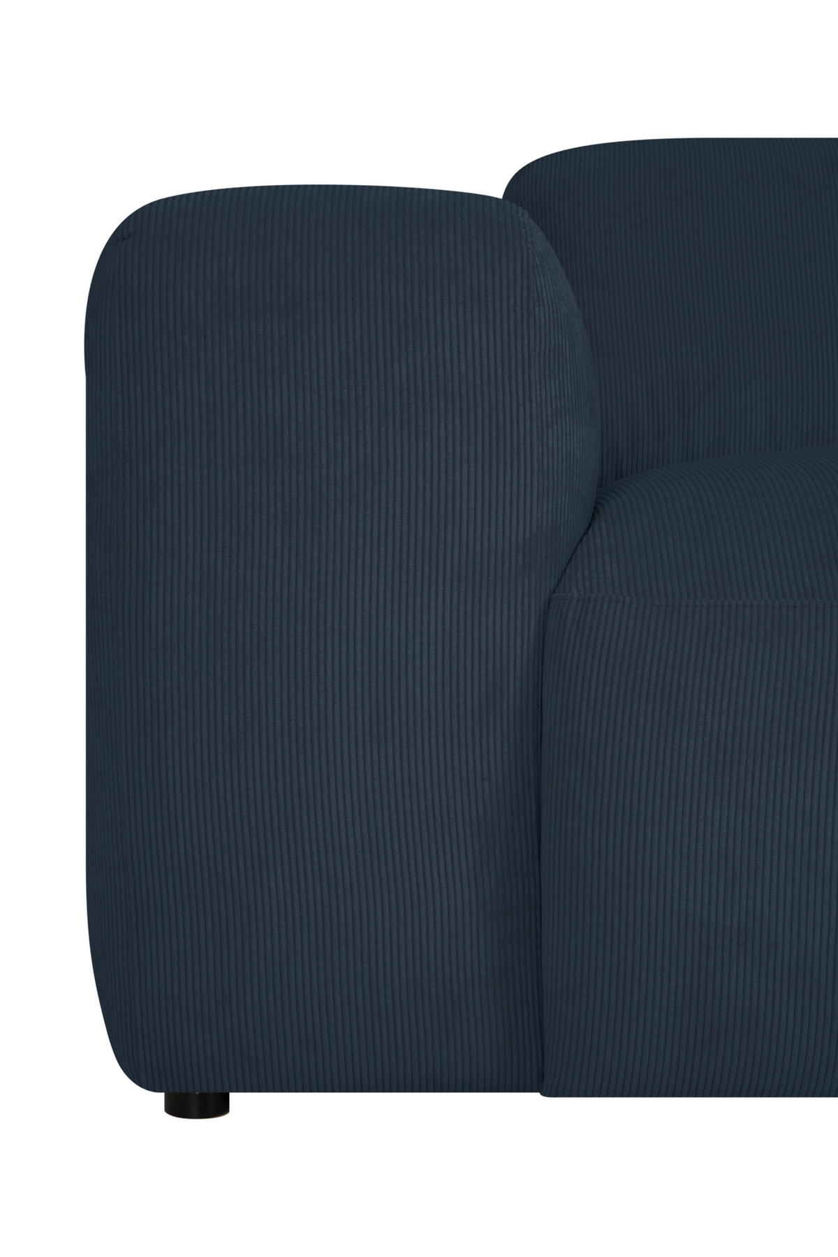3-SITZER-SOFA in Cord Blau  - Blau/Schwarz, Design, Kunststoff/Textil (247/75/104cm) - MID.YOU