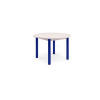 ESSTISCH in Metall, Holzwerkstoff 120/120/76 cm  - Blau/Greige, Natur, Holzwerkstoff/Metall (120/120/76cm) - Tom Tailor