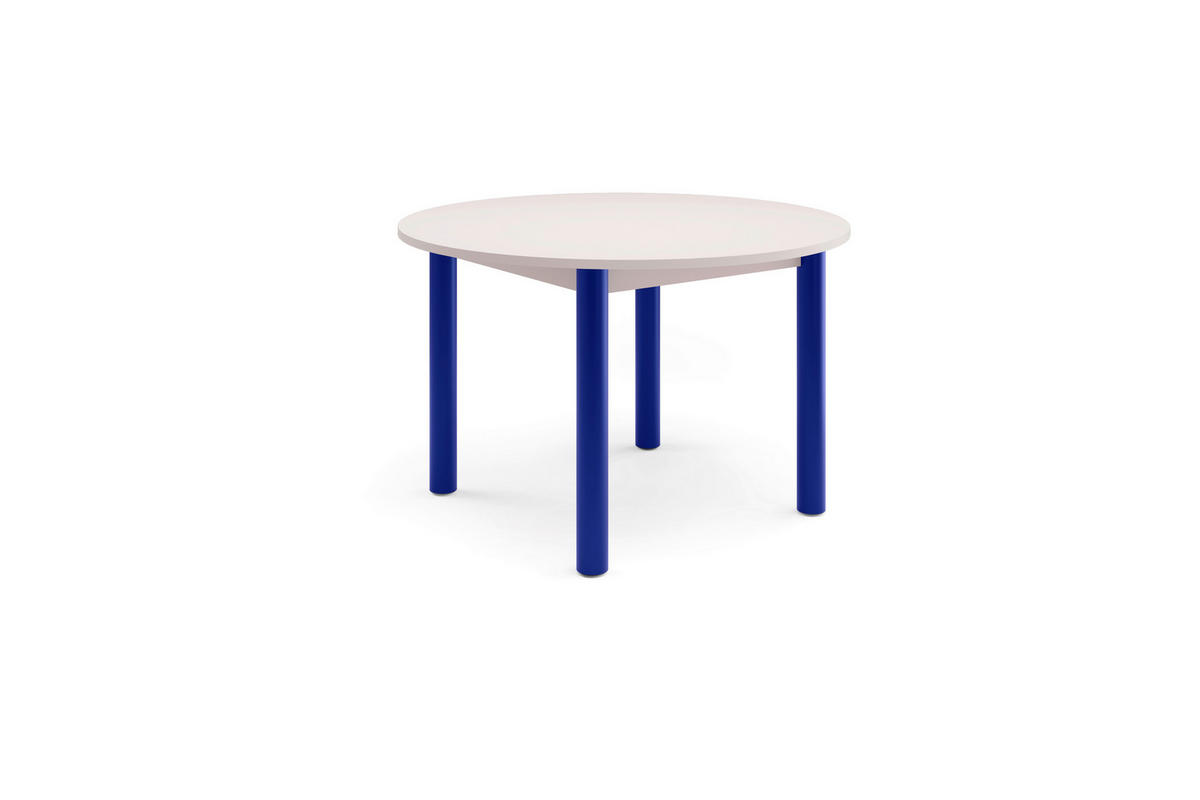 ESSTISCH in Metall, Holzwerkstoff 120/120/76 cm  - Blau/Greige, Natur, Holzwerkstoff/Metall (120/120/76cm) - Tom Tailor