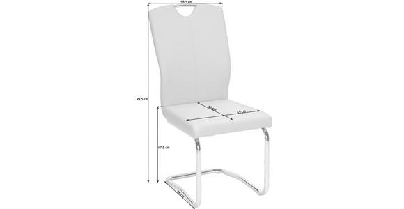 SCHWINGSTUHL in Metall, Textil Braun, Chromfarben - Chromfarben/Braun, Design, Textil/Metall (58,5/99,5/46cm) - Hom`in