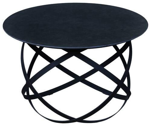 COUCHTISCH rund Schwarz  - Schwarz, Design, Keramik/Metall (70/45/70cm) - Livetastic