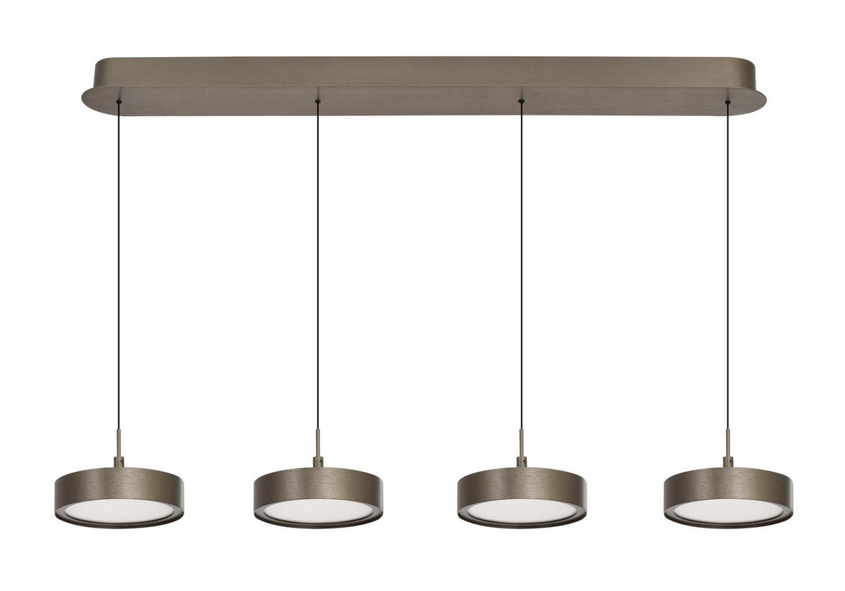 LED-HÄNGELEUCHTE Valensole 105/150/17,5 cm  - Bronzefarben, Design, Metall (105/150/17,5cm)