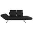 SCHLAFSOFA Lederlook Schwarz - Chromfarben/Schwarz, Design, Textil/Metall (210/68/90cm) - Innovation