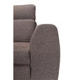 ECKSOFA Dunkelbraun Chenille  - Dunkelbraun/Schwarz, KONVENTIONELL, Textil/Metall (185/240cm) - Carryhome