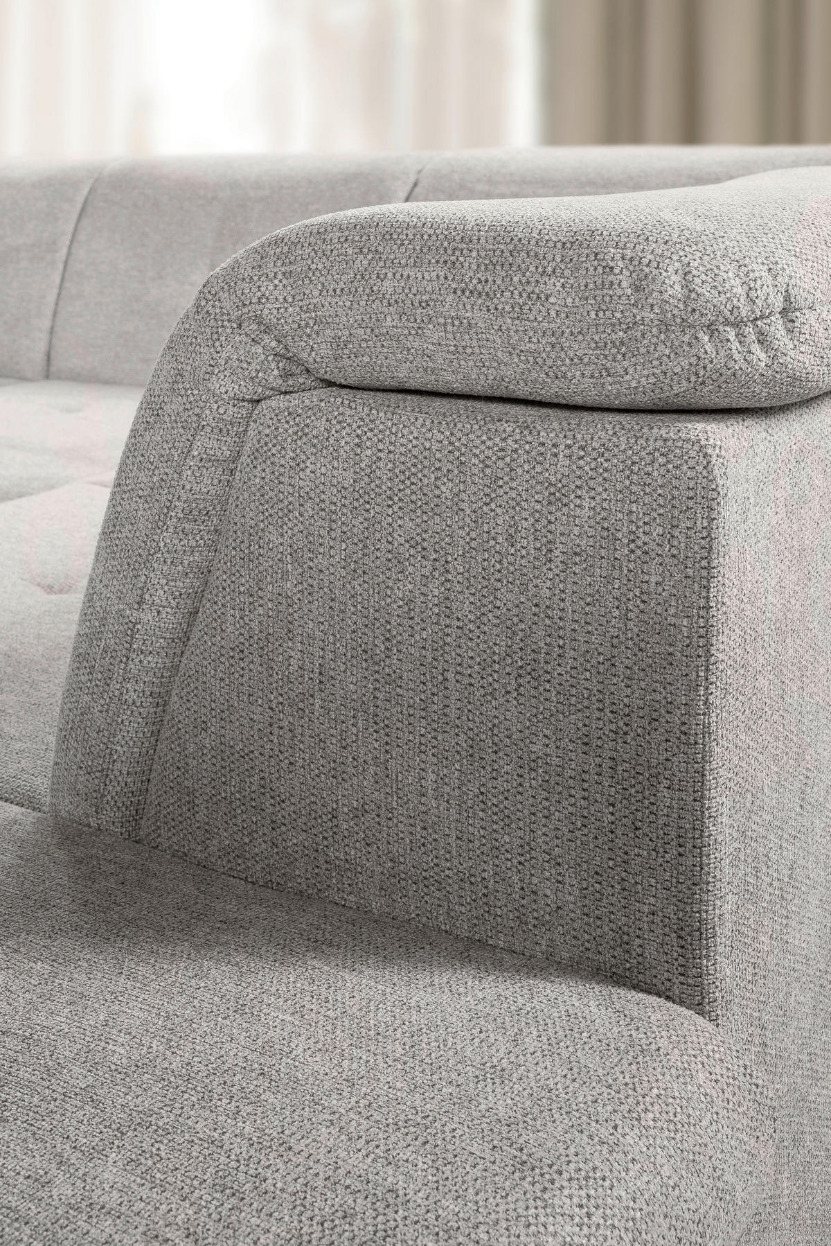 WOHNLANDSCHAFT Taupe Chenille  - Taupe/Grau, KONVENTIONELL, Kunststoff/Textil (240/340/188cm) - Carryhome