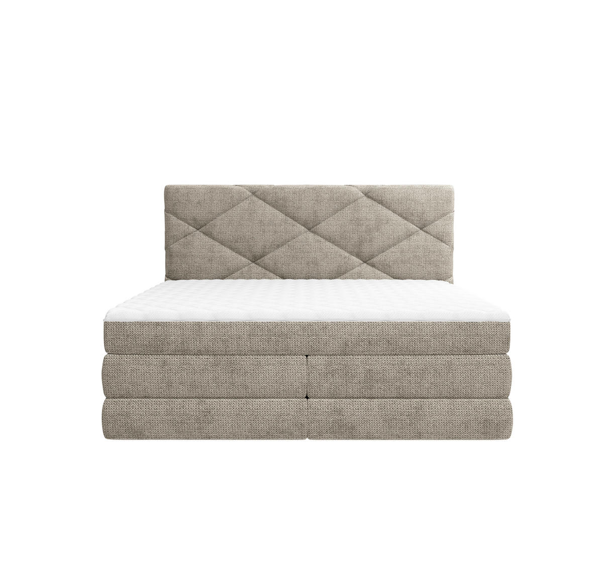 BOXSPRINGBETT 140/200 cm,  in Braun, Bettkasten, Matratzen, H3 + H4 = fest + sehr fest  - Schwarz/Braun, KONVENTIONELL, Kunststoff/Textil (140/200cm) - Carryhome