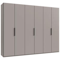 DREHTÜRENSCHRANK 300/236/58 cm,  in Sahara, 6 Tür(en)  - Schwarz/Sahara, MODERN, Holzwerkstoff/Metall (300/236/58cm) - MID.YOU