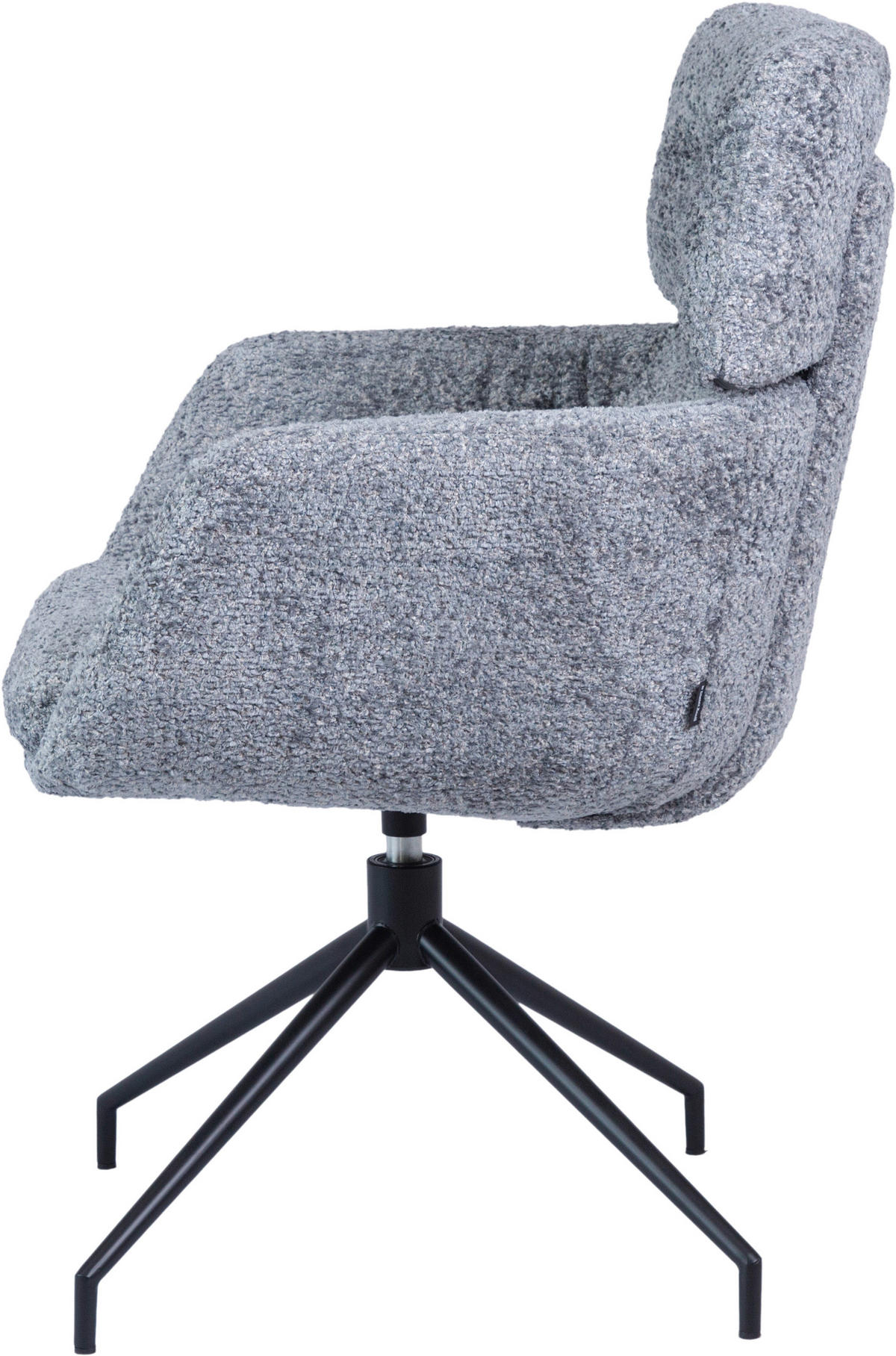 ARMLEHNSTUHL  Wippfunktion, Sitzfläche 360° drehbar Webstoff  Blau, Schwarz  - Blau/Schwarz, Design, Textil/Metall (62/92/66cm) - Dieter Knoll