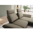 ECKSOFA  in Flachgewebe Hellbraun  234/155 cm  - Hellbraun/Schwarz, Design, Textil/Metall (234/155cm) - Dieter Knoll