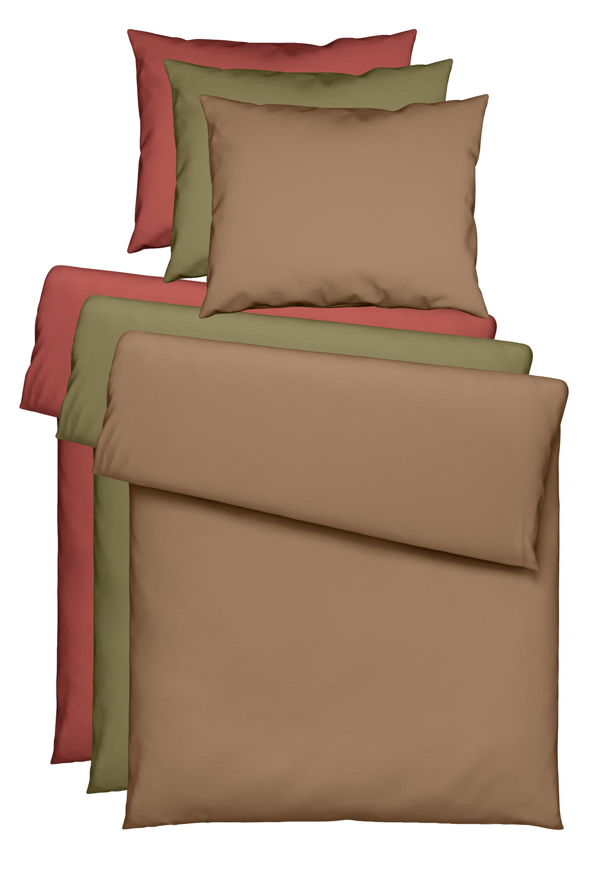BETTWÄSCHE 2-teilig Renforcé 140/200 cm  - Braun, Basics, Textil (140/200cm) - Esposa