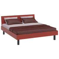BETT 180/200 cm,  in Rot, Koralle  - Koralle/Rot, Design, Metall (180/200cm) - Xora