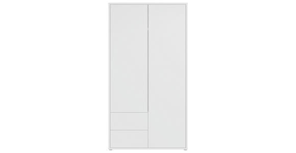 DREHTÜRENSCHRANK 115/214/60 cm,  in Weiß, 2-türig  - Weiß, Trend, Holzwerkstoff (115/214/60cm) - Carryhome