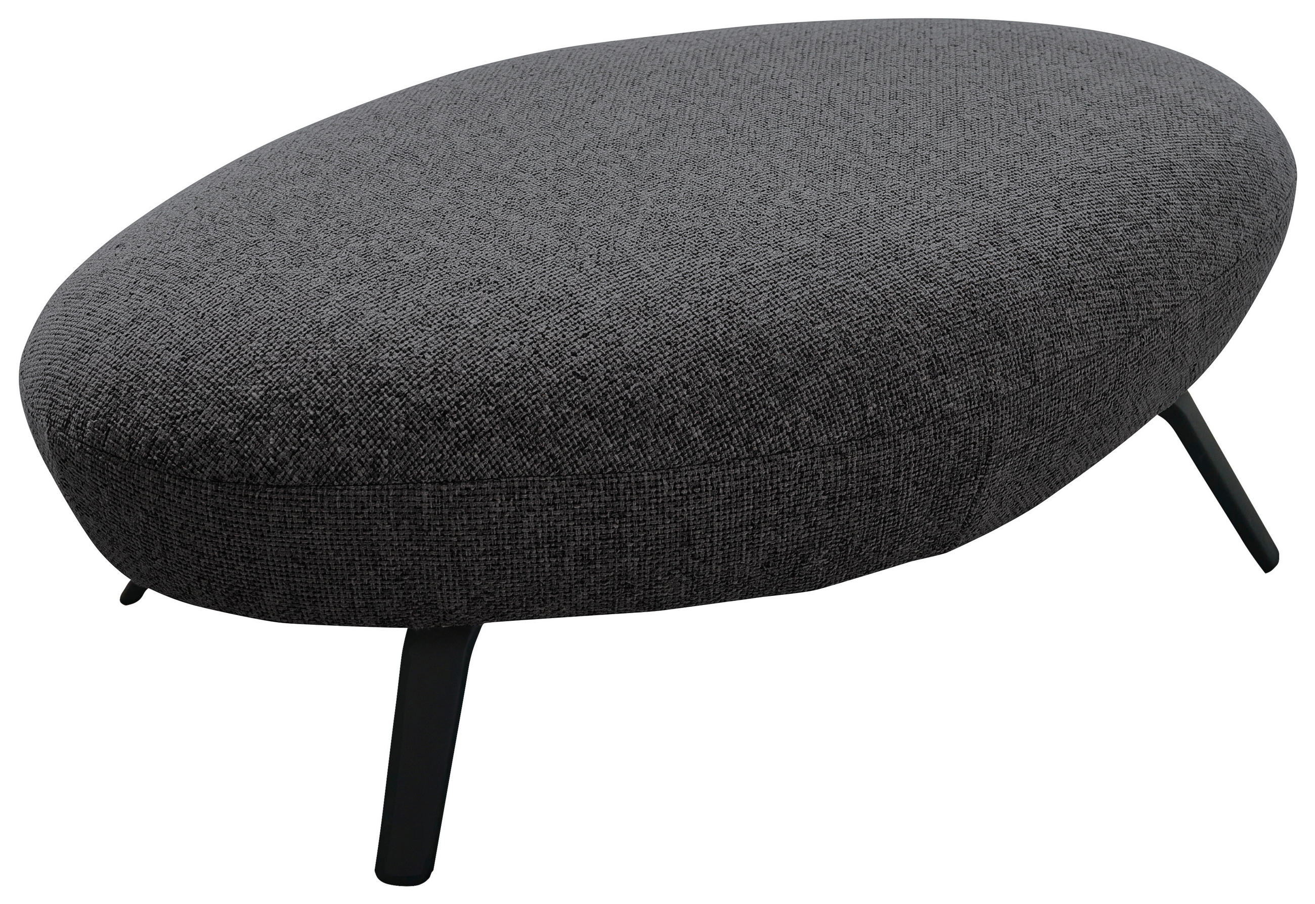 HOCKER Flachgewebe Anthrazit  - Anthrazit/Schwarz, Design, Textil/Metall (117/43/78cm) - Moderano
