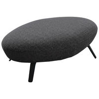 HOCKER Flachgewebe Anthrazit  - Anthrazit/Schwarz, Design, Textil/Metall (117/43/78cm) - Moderano