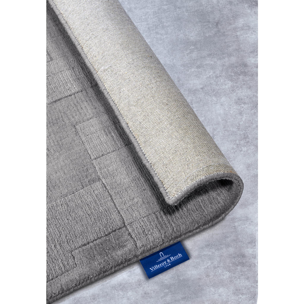 Thumbnail - Villeroy & Boch Handwebteppich Kollektion 1906, Grau, Textil, geometrisch, rechteckig, 80x150 cm, für Fußbodenheizung ge...