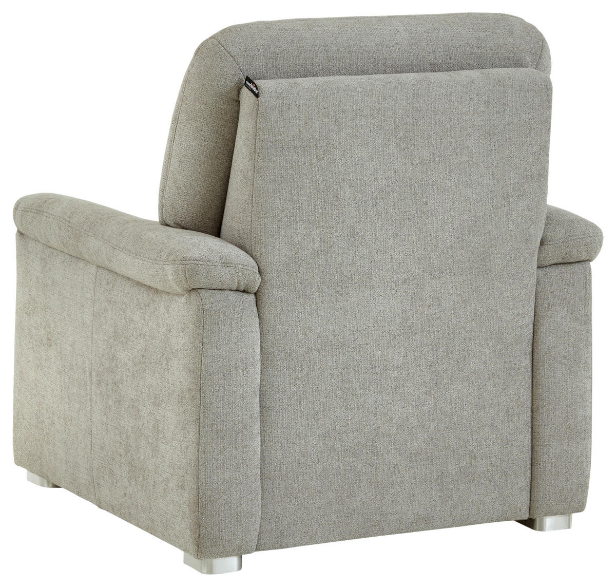 SESSEL Chenille Hellgrau  - Hellgrau/Alufarben, Konventionell, Textil/Metall (88/96/89cm) - Beldomo Comfort