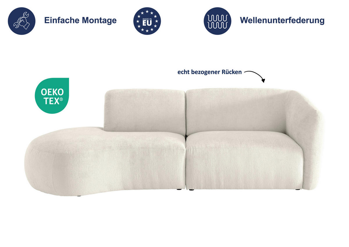 ECKSOFA Jesi Anthrazit Mikrofaser  - Anthrazit/Schwarz, MODERN, Kunststoff/Textil (107/238cm) - Livetastic