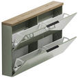 HÄNGESCHUHSCHRANK 140/82/19 cm  - Eichefarben/Schwarz, Design, Holzwerkstoff/Metall (140/82/19cm) - Xora
