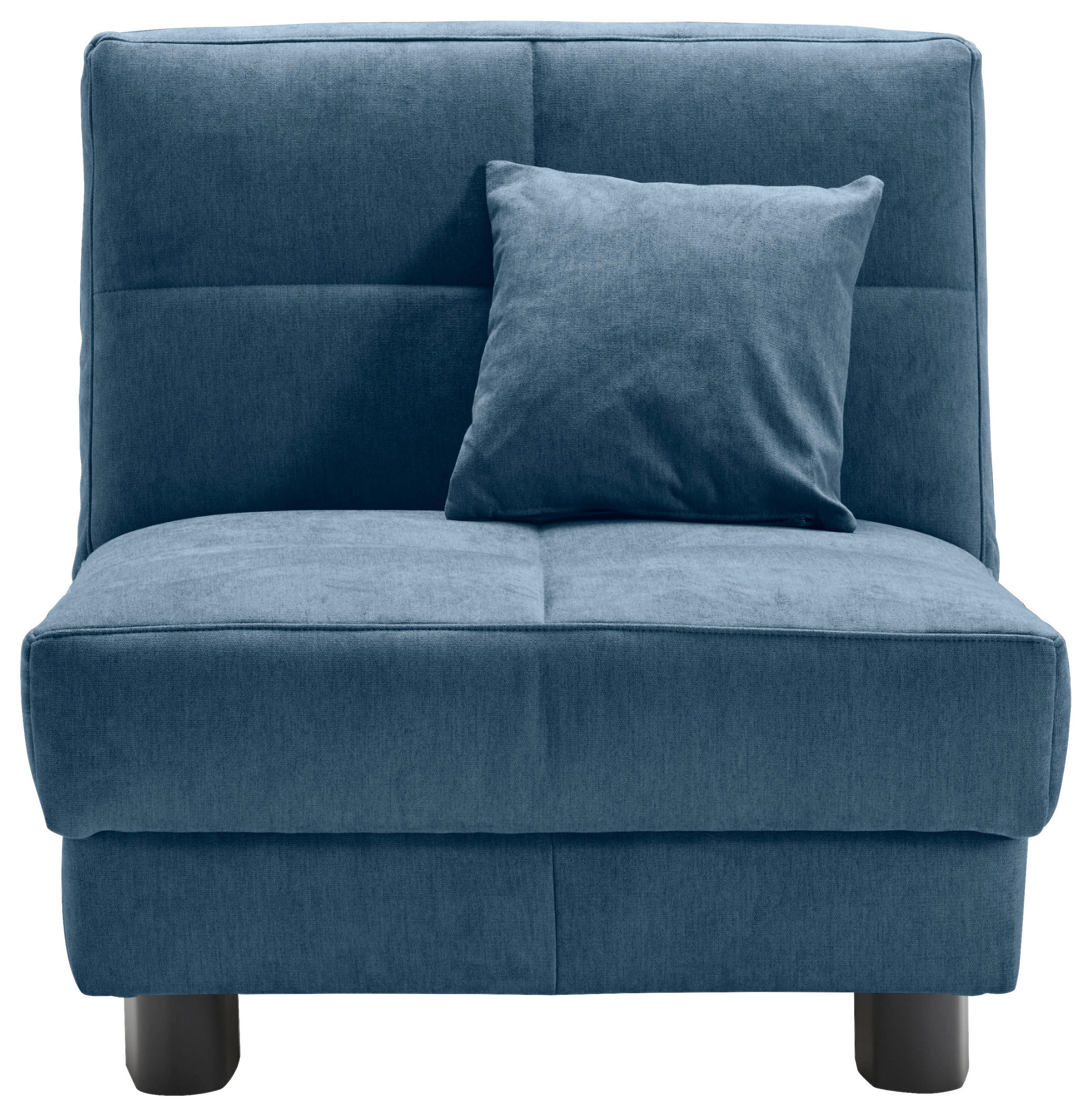 SCHLAFSESSEL Mikrovelours Blau    - Blau/Schwarz, KONVENTIONELL, Textil/Metall (85/85/100cm) - Carryhome