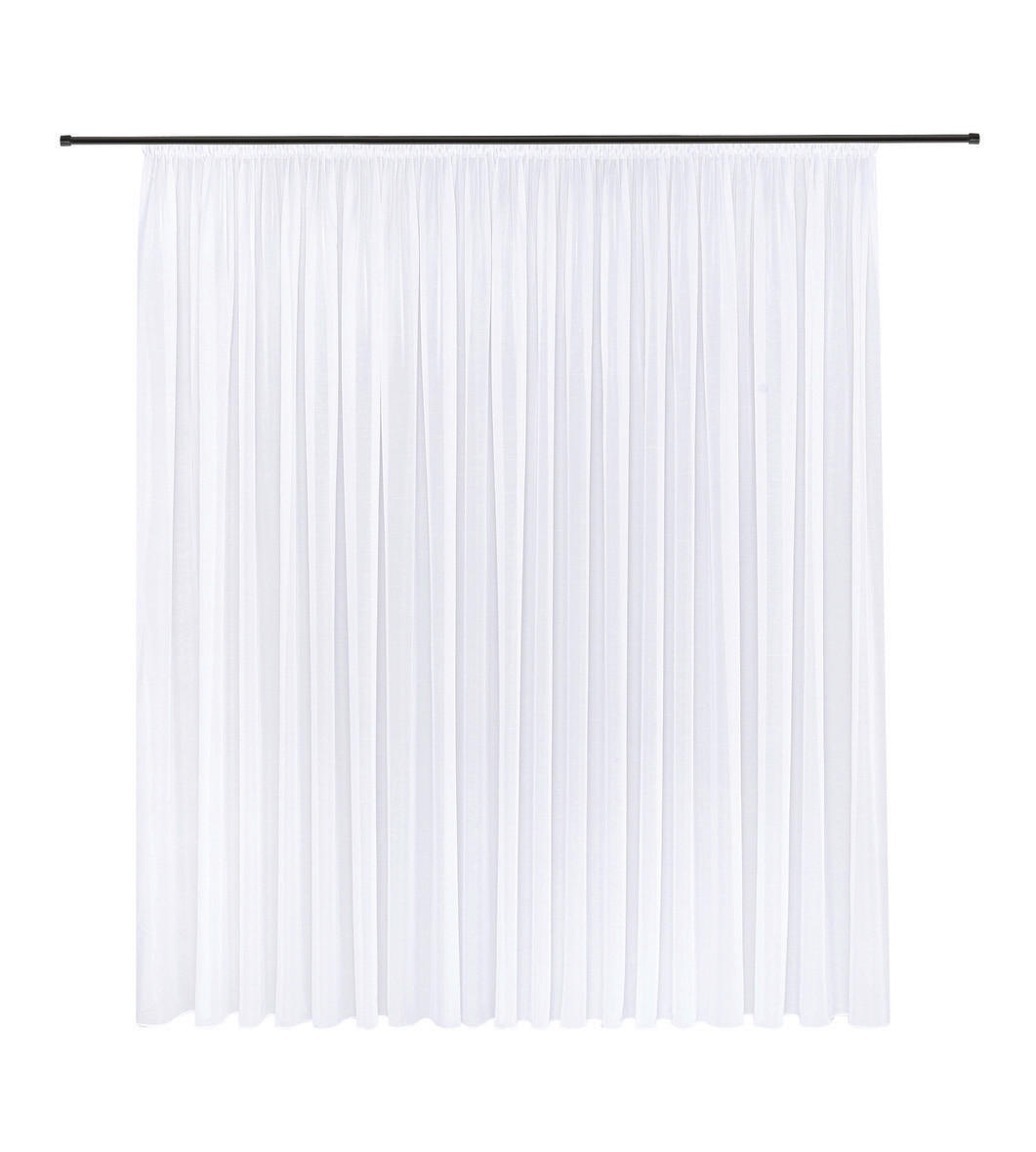 FERTIGSTORE  transparent  450/245 cm   - Weiß, Basics, Textil (450/245cm)