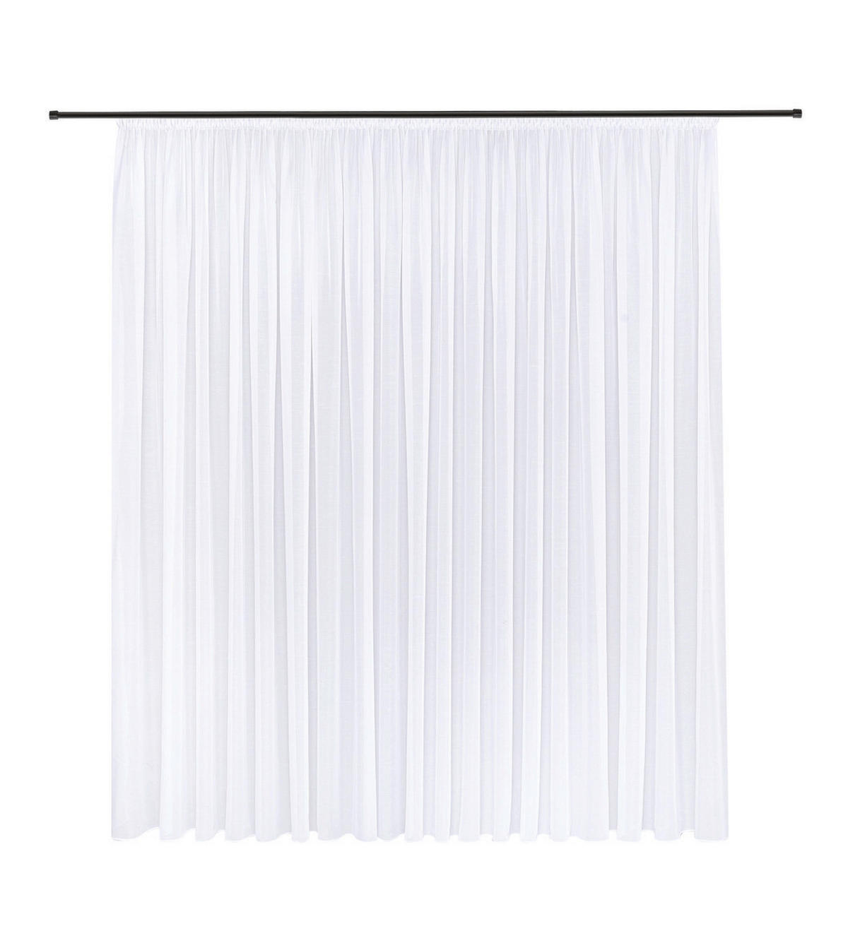 FERTIGSTORE  transparent  450/245 cm   - Weiß, Basics, Textil (450/245cm)