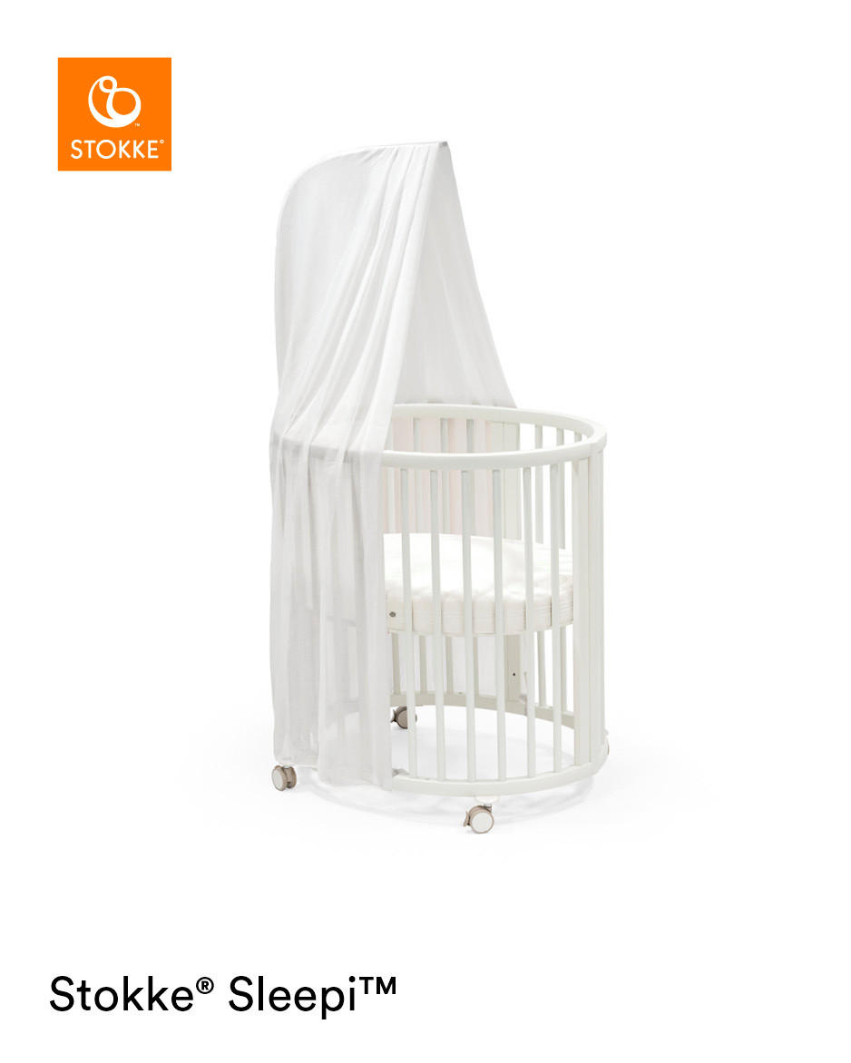 GITTERBETT Sleepi MINI V3  82/87/67 cm   - Weiß, Design, Holz (82/87/67cm) - Stokke