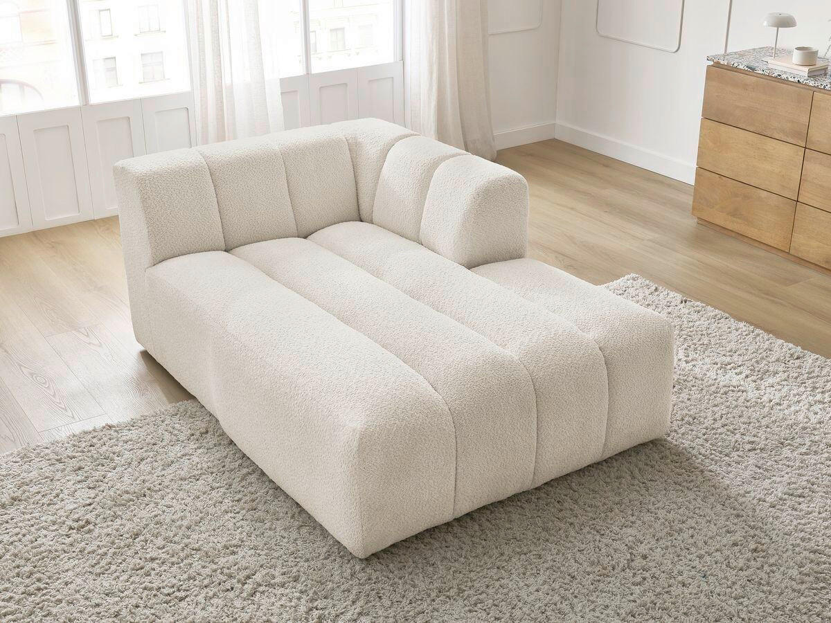 SOFAELEMENT ANNECY Bouclé Beige  - Beige/Schwarz, MODERN, Kunststoff/Textil (120/72/170cm)