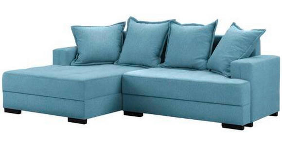 ECKSOFA  in Webstoff Blau  148/238 cm  - Blau/Schwarz, KONVENTIONELL, Holz/Textil (148/238cm) - Carryhome