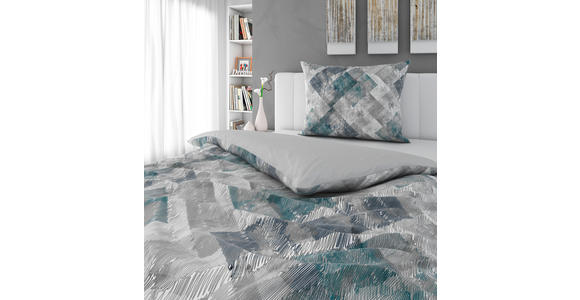 WENDEBETTWÄSCHE Sebi Satin 140/200 cm  - Silberfarben, KONVENTIONELL, Textil (140/200cm) - Novel