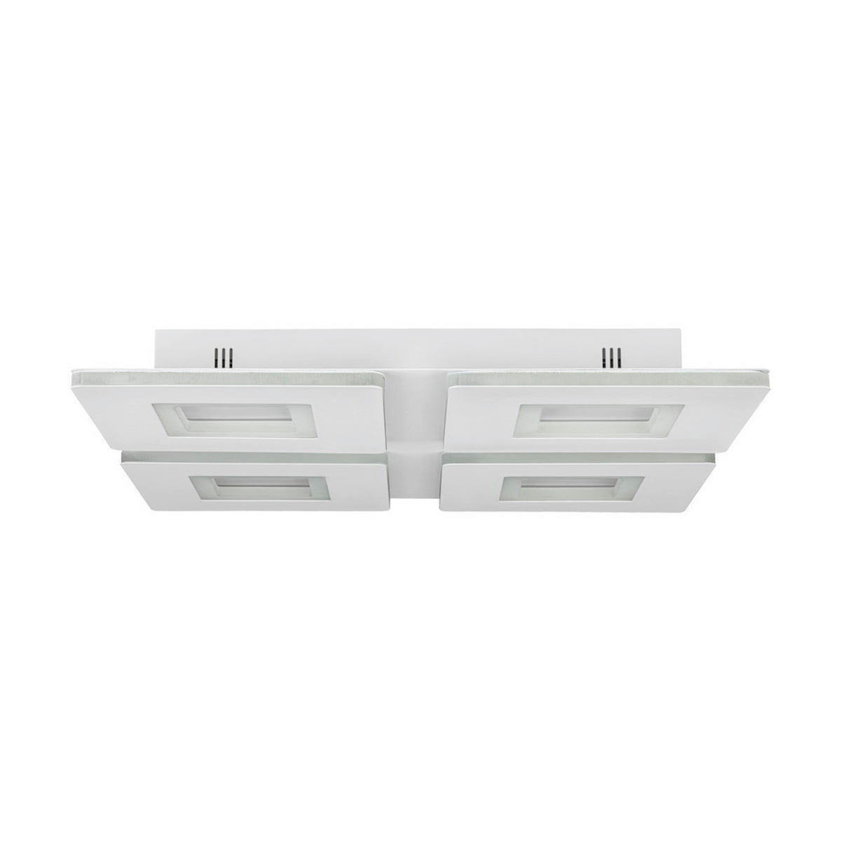 STROPNÉ LED SVIETIDLO, 45/45/5 cm - biela, Basics, kov/plast (45/45/5cm) - Eglo