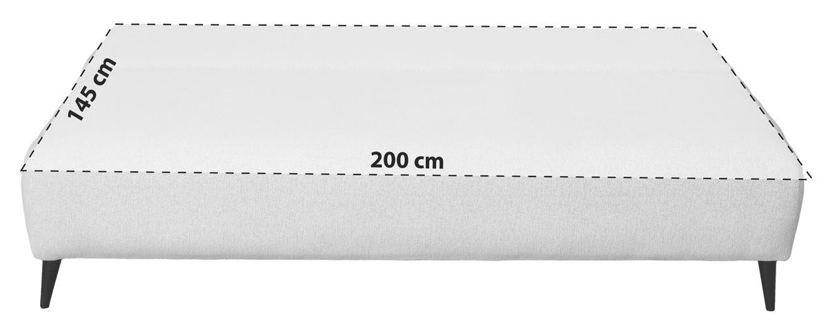 Canapea Extensibilă, lemn, plastic, textil, antracit - antracit/negru, Trend, plastic/lemn (200/88/100cm) - Carryhome