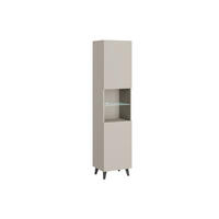 VITRINE  in Kaschmir  - Kaschmir/Schwarz, Design, Glas/Holzwerkstoff (40/170/31,5cm) - P & B