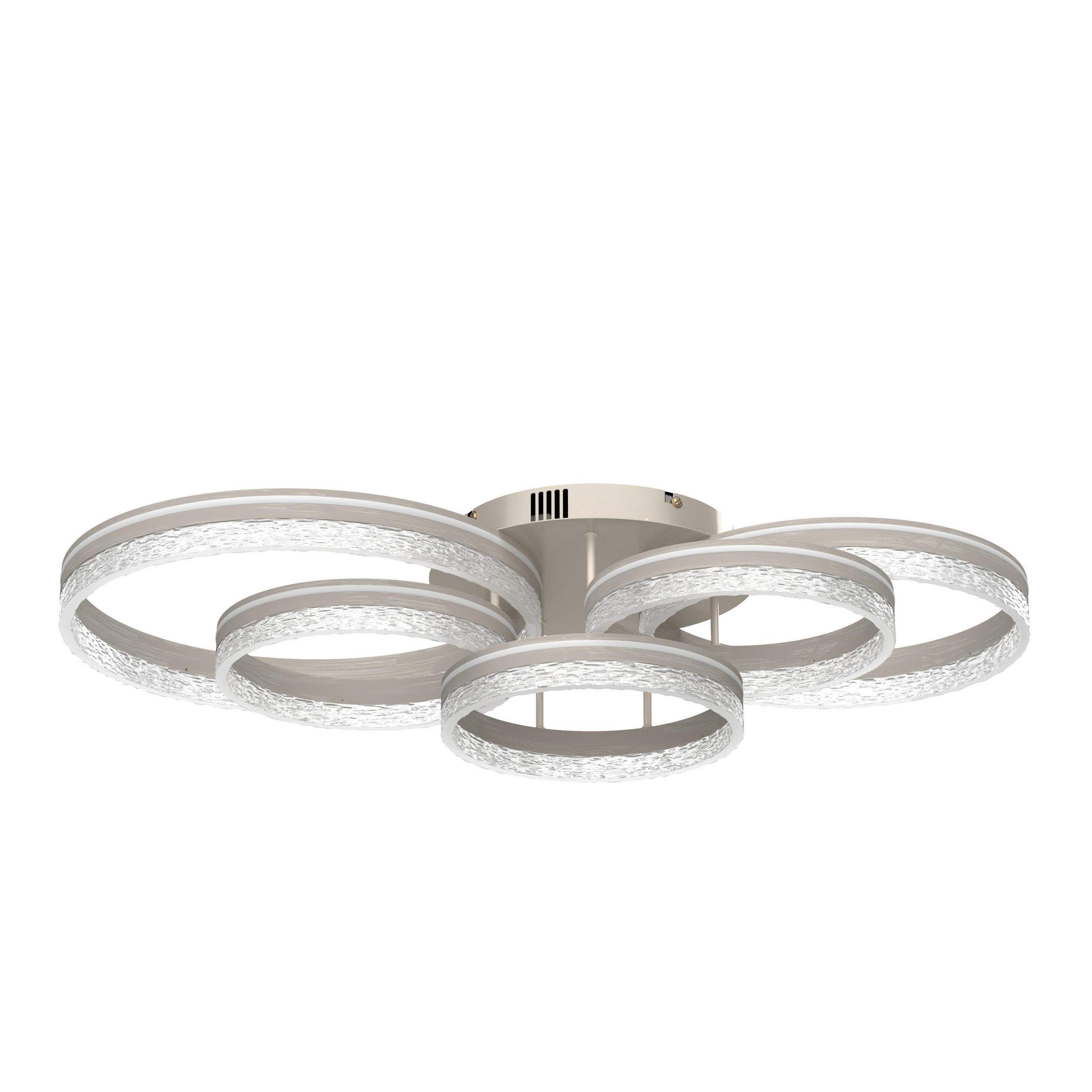 LED-DECKENLEUCHTE Swansea 100/56/22 cm   - Cappuccino, Design, Kunststoff/Metall (100/56/22cm) - Novel