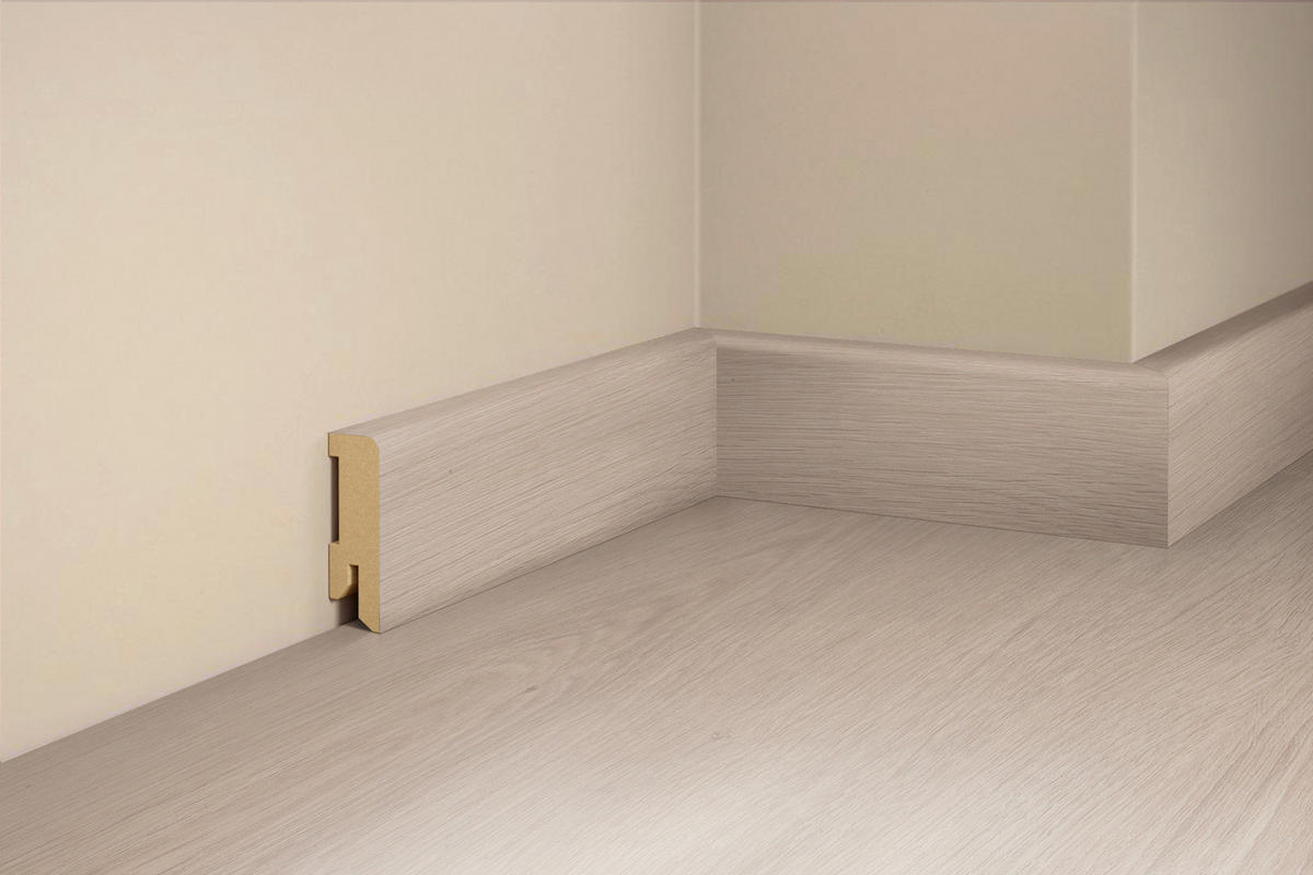 SOCKELLEISTE, Eiche Edelweiss  - Basics, Holz (240/5/1,6cm) - Tilo