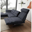 ECKSOFA  in Flachgewebe Grau  176-217/279-327 cm  - Schwarz/Grau, Design, Textil/Metall (176-217/279-327cm) - Dieter Knoll