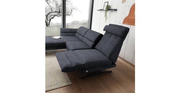 ECKSOFA  in Flachgewebe Grau  176-217/279-327 cm  - Schwarz/Grau, Design, Textil/Metall (176-217/279-327cm) - Dieter Knoll