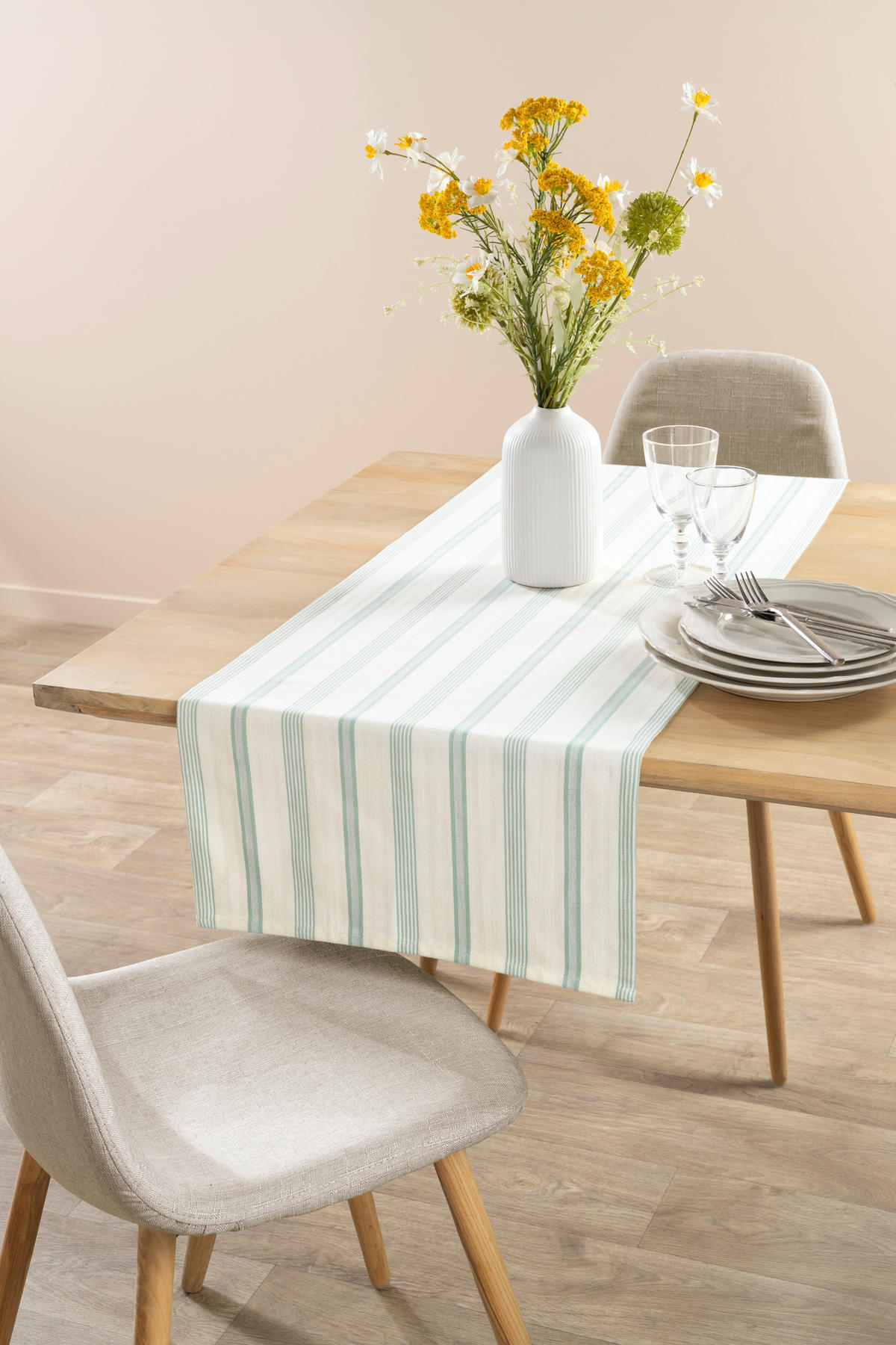 ASZTALI FUTÓ 45/140 cm   - fehér, Basics, textil (45/140cm) - MISTRAL