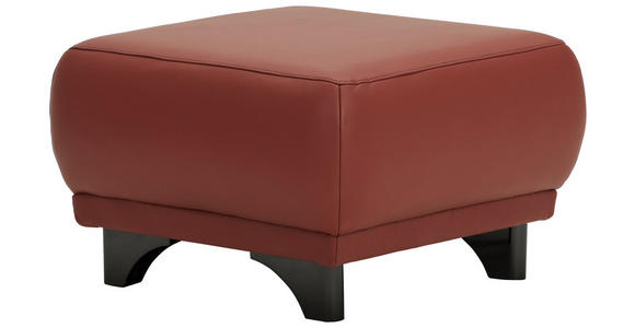 2-SITZER-SOFA in Echtleder Rot  - Rot/Schwarz, Design, Leder/Metall (180/87/92cm) - Xora