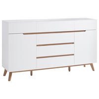 SIDEBOARD Cervo 169/101/40 cm 6 Schublade(n)  - Eichefarben/Weiß, Design, Holz/Holzwerkstoff (169/101/40cm)